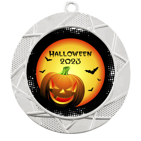 Halloween theme medal.  Choice of medal.  Includes free engraving and neck ribbon - design 7