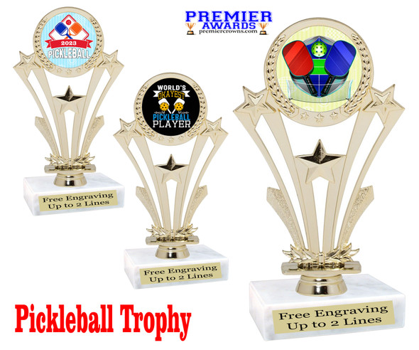 Pickleball trophy.  Great for your team, rec departments, family games and more.  h416