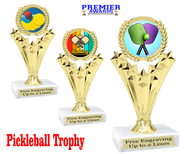 Pickleball trophy.  Great for your team, rec departments, family games and more.  h501