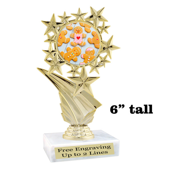 Holiday Cookies Trophy.   6 " tall.  Includes free engraving.   A Premier exclusive design! f696