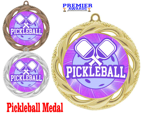 Pickleball Medal.  Choice of Gold, Silver or Bronze.  Great medal for your team events! 7