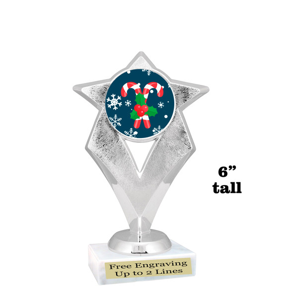 Candy Cane Trophy.   6" tall.  Includes free engraving.   A Premier exclusive design! 5086s