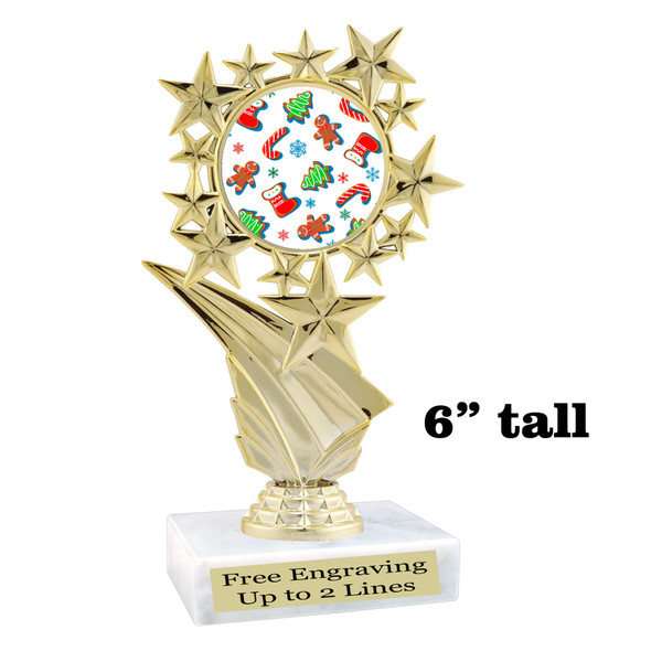 Holiday Cookies theme trophy with choice of artwork.  Great for your Winter themed events!  696