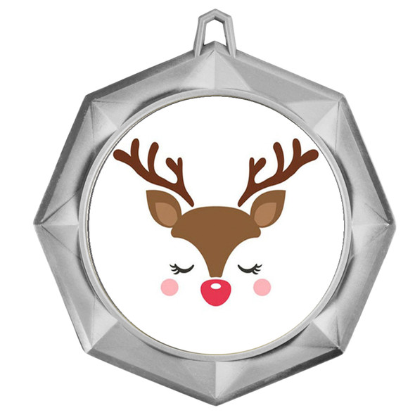 Reindeer  Medal  Choice of 9 designs.  Includes free engraving and neck ribbon  (43273s