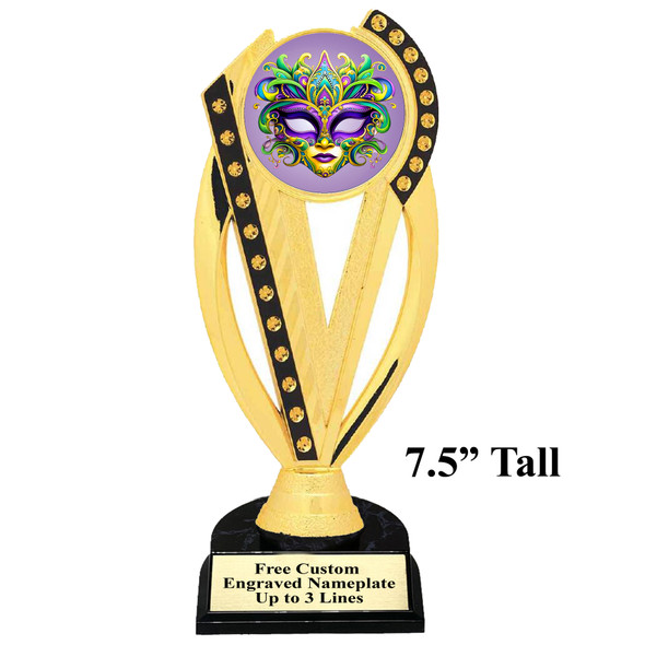 Mardi Gras Theme trophy.  Great trophy for your pageants, events, contests and more!   ph76