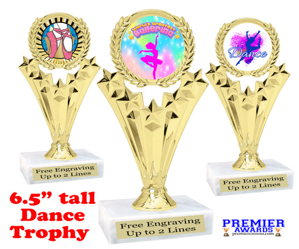 Dance Trophy.  Great trophy for your pageants, events, contests, recitals, and more.  h501
