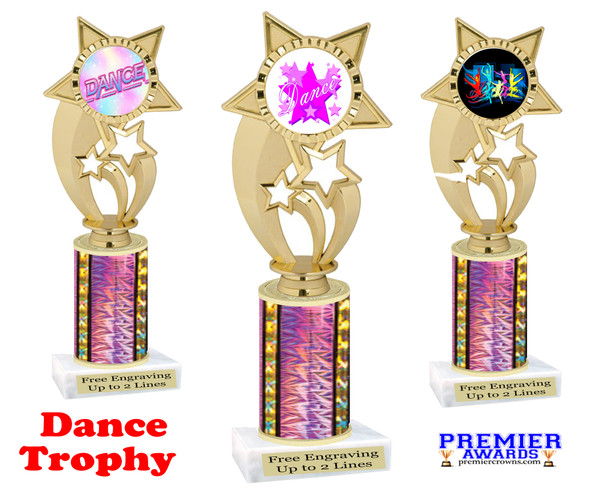 Dance trophy.  Great for your dance recitals, contests, gymnastic meets, schools and more. ph54