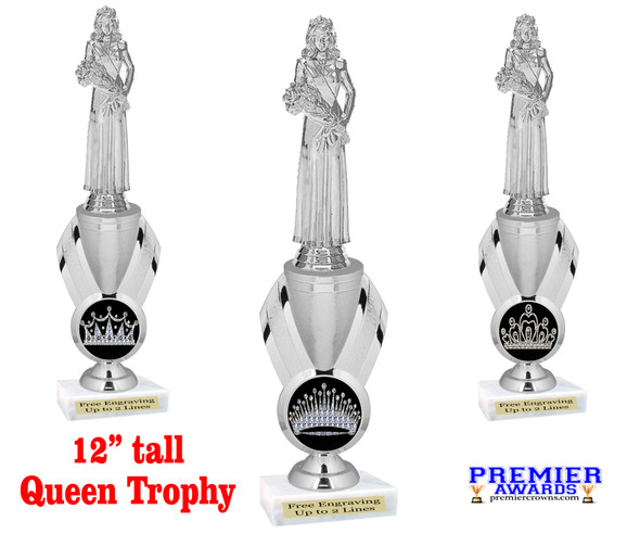 Crown Theme trophy.  Great trophy for your pageants, events, contests and more! 42655-3