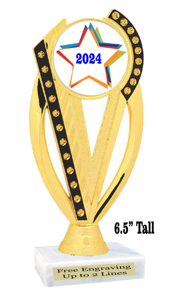 2024 Theme trophy.  Great trophy for your pageants, events, contests and more! ph76