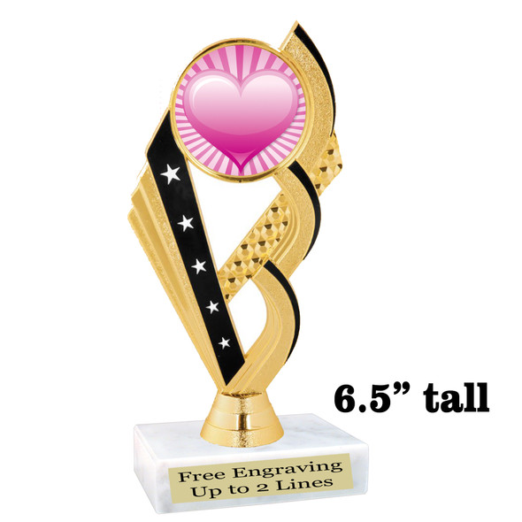 Valentine theme  Trophy.   Great award for your pageants, events, competitions, parties and more. ph104