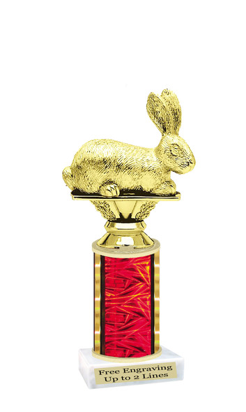 Easter theme Trophy. Choice of column color and height.  Great award for your pageants, events, competitions, parties and more. Bunny