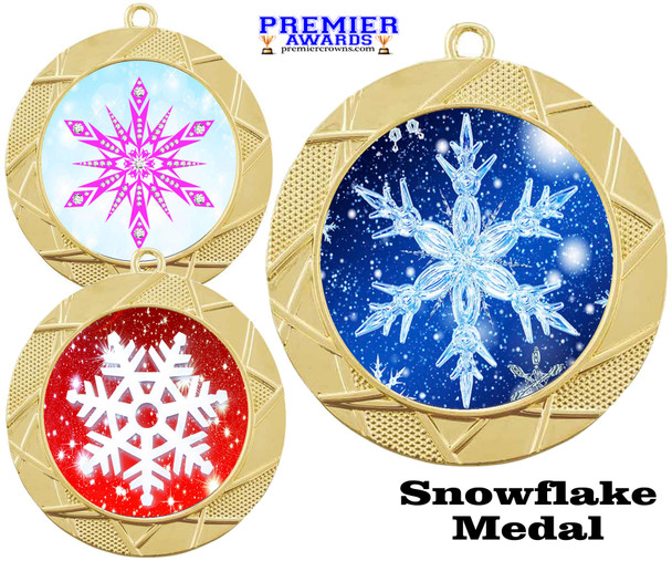 Snowflake  medal.  Great medal for those Holiday Events, Pageants, Contests and more!  940g