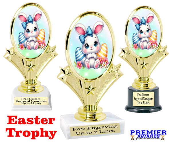 Easter  Trophy.   5" to 7" tall. Great award for your Easter events, Easter Egg Hunts, Egg decorating contests, competitions, parties and more. 90075-2