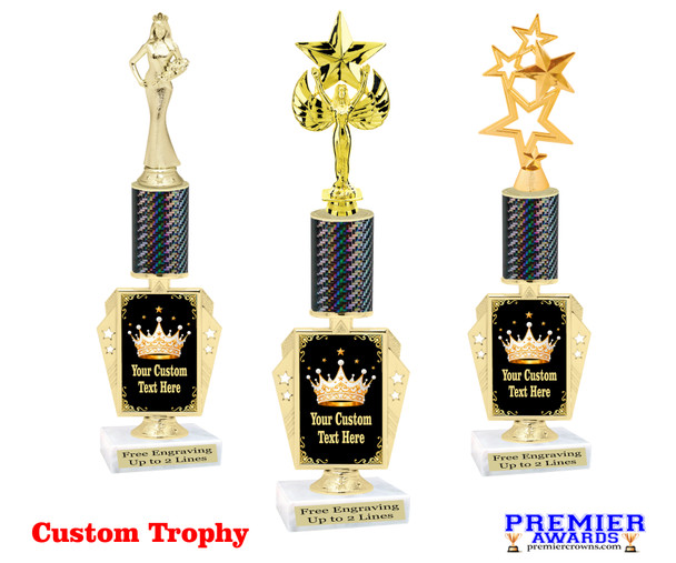 Custom trophy with choice of  figure and trophy height.  Height starts at 15" 