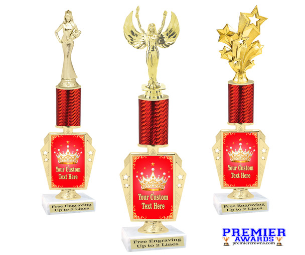 Custom trophy with choice of  figure and trophy height.  Height starts at 15" 