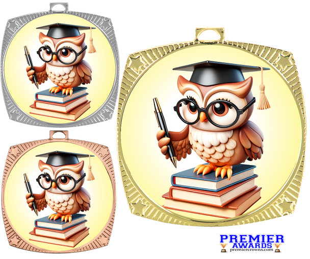 School - Back to School theme medal.  Great for Back to School events, pageants and more.  Includes free back of medal engraving and neck ribbon