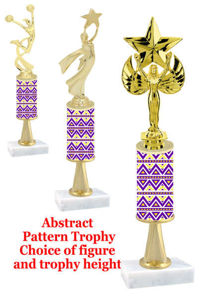 Abstract  pattern  trophy with choice of trophy height and figure (042stem