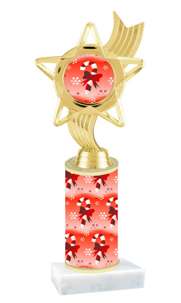 Winter - Christmas theme  trophy with choice of trophy height  with matching insert.  (014