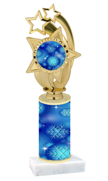 Winter - Christmas theme  trophy with choice of trophy height  with matching insert.  (063