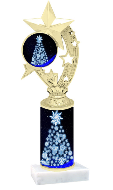 Winter - Christmas theme  trophy with choice of trophy height  with matching insert.  (074