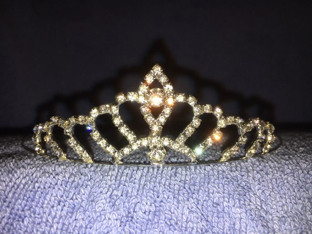 1.250" petite tiara with no side combs