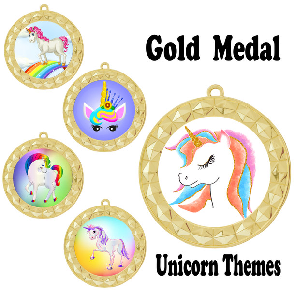 Unicorn theme medal.  Includes free engraving and neck ribbon.  (Unicorn 935g