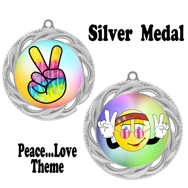 Peace theme medal.  Includes free engraving and neck ribbon.  (Peace 938s