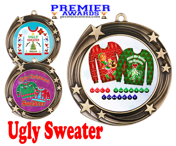 Ugly Sweater Medal.  Perfect for your Holiday parties, events, pageants and more...