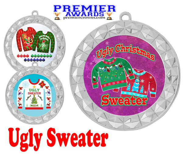  Ugly Sweater Medal.  Perfect for your Holiday parties, events, pageants and more...   935-s