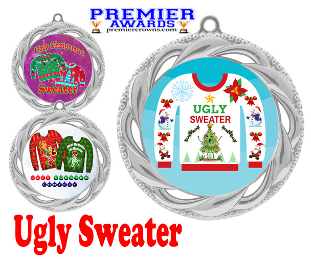 Ugly Sweater Medal.  Perfect for your Holiday parties, events, pageants and more...   938s