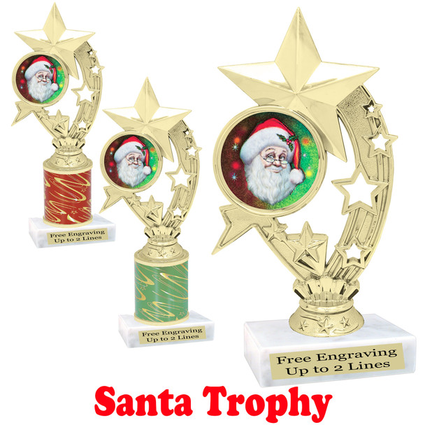 Santa trophy.  Perfect for your Holiday pageants, events, contests and more!  h208