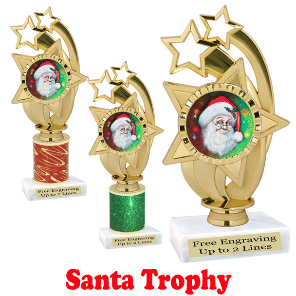 Santa trophy.  Perfect for your Holiday pageants, events, contests and more!  ph55