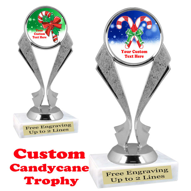 Custom Candy Cane trophy.  Great trophy for all of your holiday events and pageants.   5096s