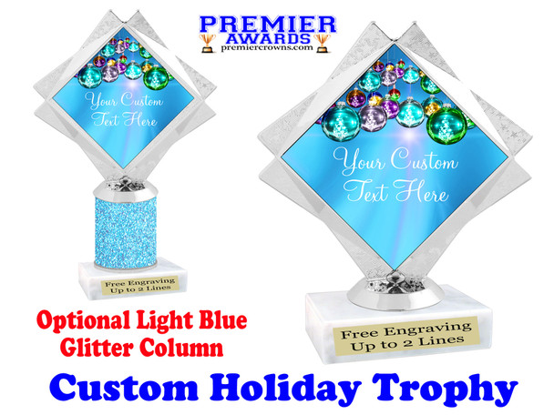  Custom Holiday trophy.  Great trophy for all of your holiday events and pageants. 5092-2