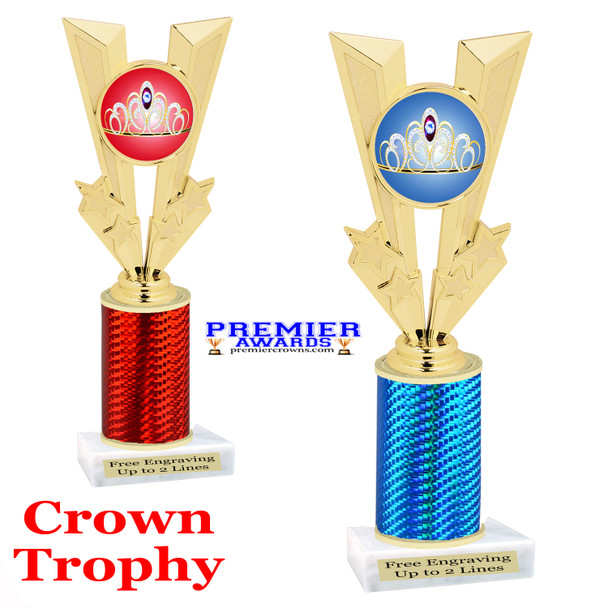 Crown Theme trophy.  Great trophy for your pageants, events, contests and more!   1 Column.  92746