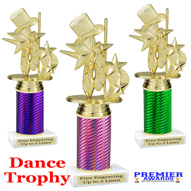 Dance trophy.  Great for your dance recitals, contests, gymnastic meets, schools and more. 8195