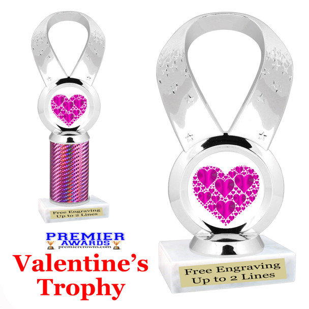 Valentine theme trophy.  Great trophy for your pageants, events, contests and more!   5093-2