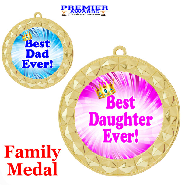 Best Family Medal. Show your appreciation and love to your family members with this great medal.  935-g