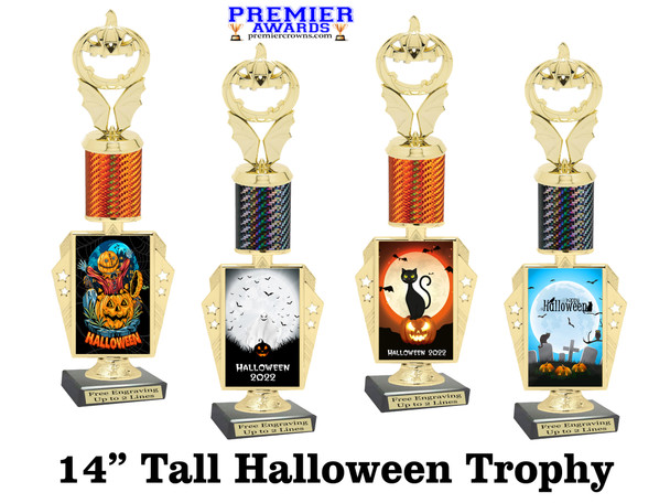  Halloween trophy. Great trophy for your Halloween events, pageants and more.  14" tall