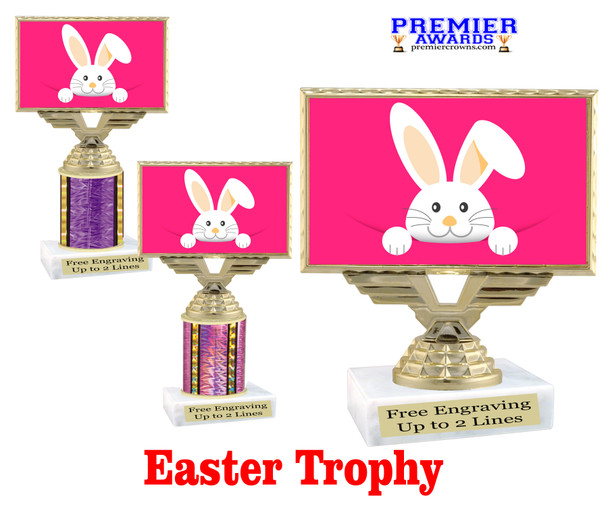 Easter theme trophy.  Great award for your pageants, Easter Egg Hunts, contests, competitions and more.  676-5