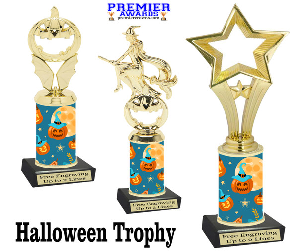 Premier exclusive Halloween trophy.  Choice of trophy height, base and figure.  (sub-hall-102