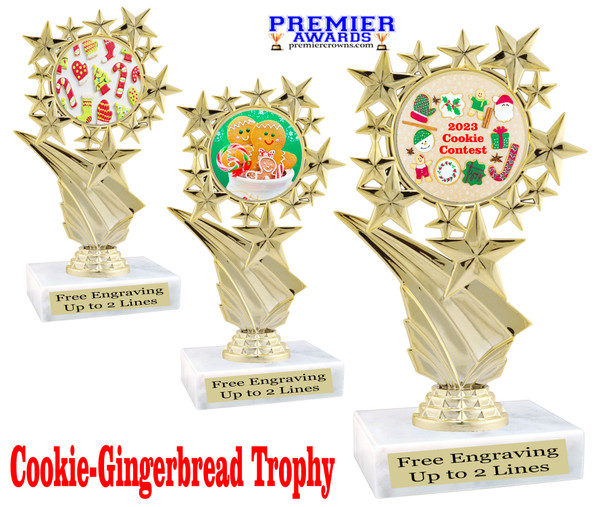 Holiday Cookies Trophy.   6 " tall.  Includes free engraving.   A Premier exclusive design! f696