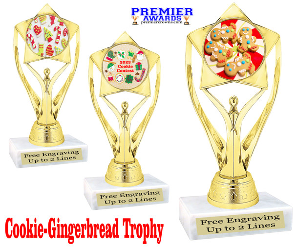 Holiday Cookies Trophy.   6 " tall.  Includes free engraving.   A Premier exclusive design! ph112