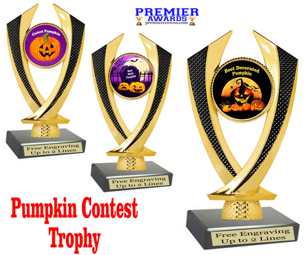 6" tall  Halloween  theme trophy.  Great for Pumpkin carving and Decorating contests  4516