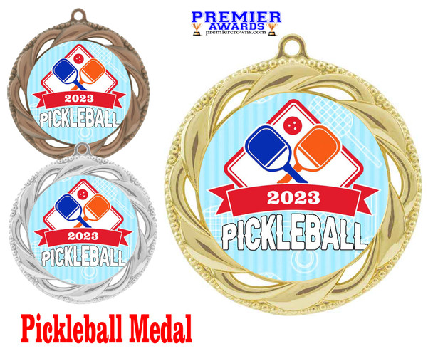 Pickleball Medal.  Choice of Gold, Silver or Bronze.  Great medal for your team events! 5