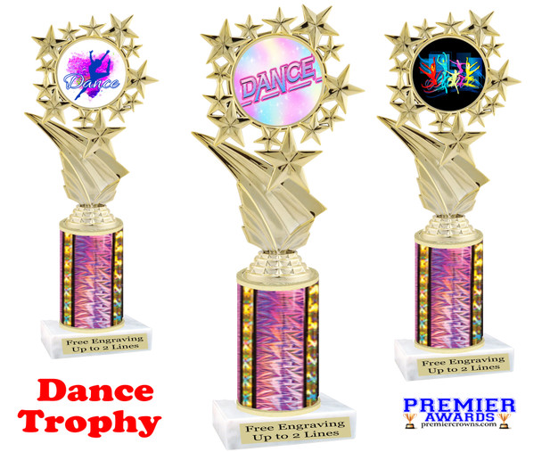 Dance trophy.  Great for your dance recitals, contests, gymnastic meets, schools and more. 696