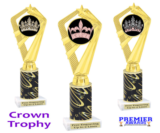 Crown Theme trophy.  Great trophy for your pageants, events, contests and more!   column ph111