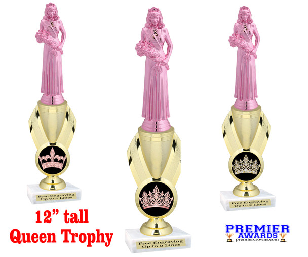 Crown Theme trophy.  Great trophy for your pageants, events, contests and more! 42655-1