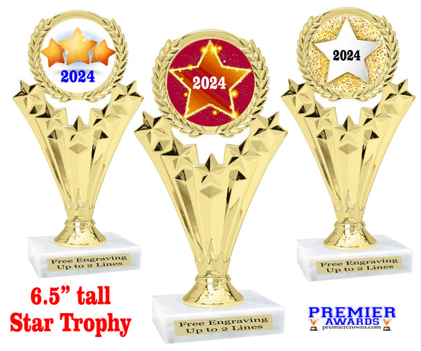 2024 Theme trophy.  Great trophy for your pageants, events, contests and more! h501   