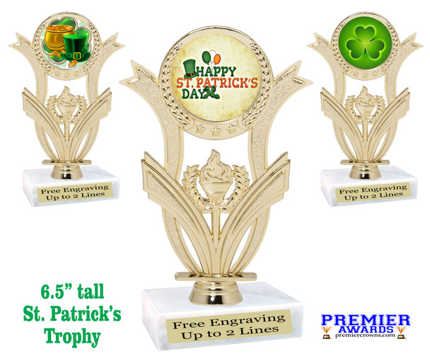 St. Patrick's Day Trophy.   Great award for your pageants, events, competitions, parties and more.  h414